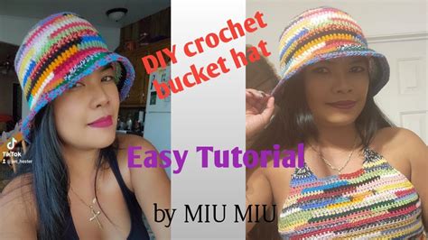 Easy Tutorial for Miu Miu’s Crochet Bucket Hat! .